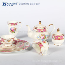 Royal Style Luxury Bulk Light Pink Fine Céramique Bone China Western Tableware Set